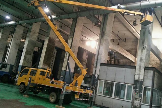 20米高空作业车助力青岛市垃圾处理厂设备检修